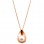 Ροζ χρυσό κολιέ σταγόνα Κ14 με μαργαριτάρι