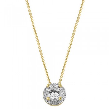 Χρυσό κολιέ ροζέτα Κ14