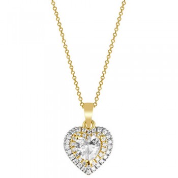Χρυσό κολιέ καρδιά Κ14