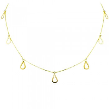 Χρυσό κολιέ σταγόνες Κ14