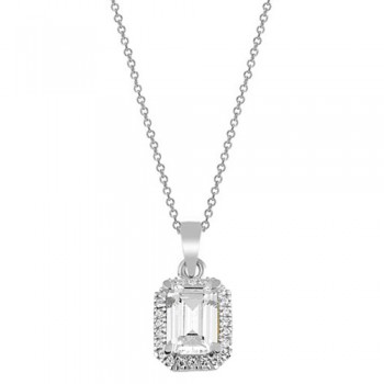 Λευκόχρυσο κολιέ Κ14 με ζιργκόν