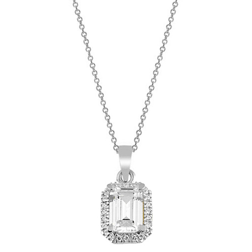 Λευκόχρυσο κολιέ Κ14 με ζιργκόν