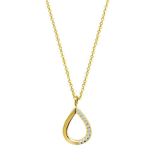 Χρυσό κολιέ σταγόνα Κ14