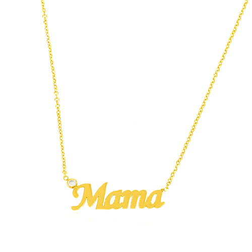 Χρυσό κολιέ mama Κ14