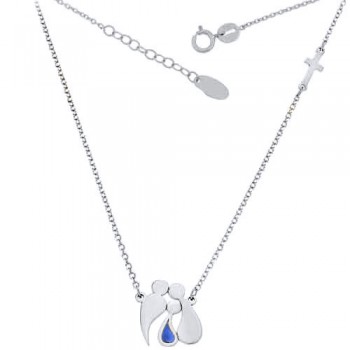 Λευκόχρυσο κολιέ οικογένεια Κ9