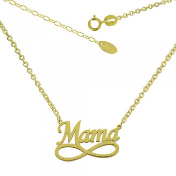 Χρυσό κολιέ άπειρο-mama Κ9