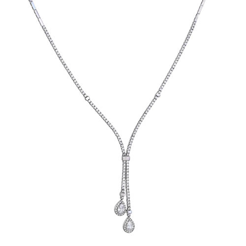 Λευκόχρυσο κολιέ Κ14 με ζιργκόν