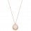Ροζ χρυσό κολιέ σταγόνα Κ14 με χαλαζία