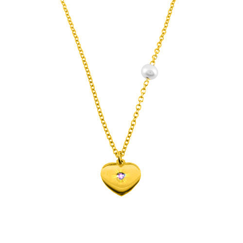 Χρυσό κολιέ καρδιά Κ14