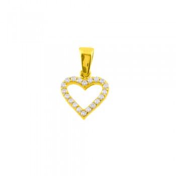 Χρυσό μενταγιόν καρδιά Κ14