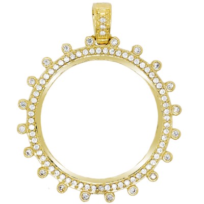 Χρυσό μενταγιόν Κ14 για λίρα