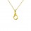Χρυσό μενταγιόν μονόγραμμα Κ14 με αλυσίδα