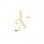 Χρυσό μενταγιόν μονόγραμμα Κ14
