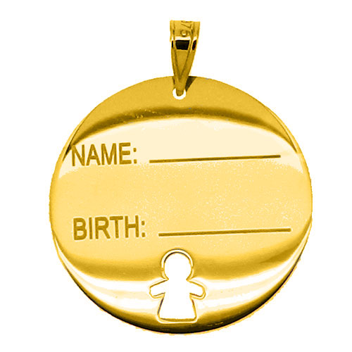 Παιδικό χρυσό μενταγιόν-ταυτότητα Κ9