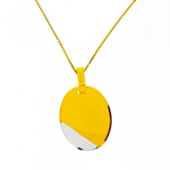 Χρυσό μενταγιόν Κ14 με αλυσίδα