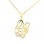 Χρυσό μενταγιόν μαμά και μωρό Κ14 με αλυσίδα
