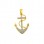 Χρυσό μενταγιόν άγκυρα Κ14 με ζιργκόν