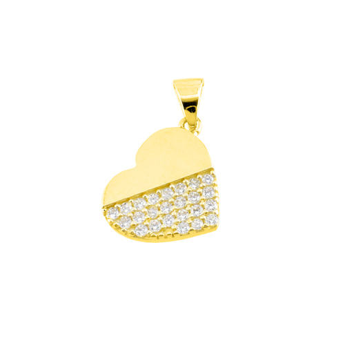 Χρυσό μενταγιόν καρδιά Κ14