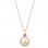 Μενταγιόν από ροζ χρυσό Κ14 με αλυσίδα