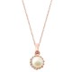 Μενταγιόν από ροζ χρυσό Κ14 με αλυσίδα