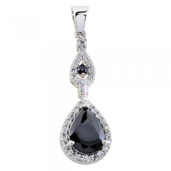 Λευκόχρυσο μενταγιόν Κ14 με ζιργκόν