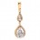 Μενταγιόν από ροζ χρυσό Κ14 με ζιργκόν