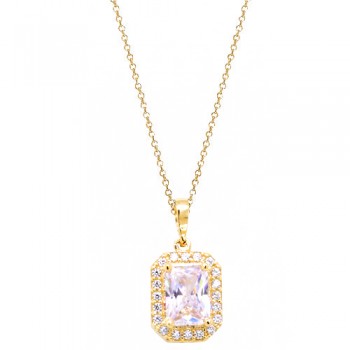 Χρυσό μενταγιόν Κ14 με αλυσίδα