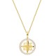 Χρυσό κωνσταντινάτο φυλαχτό Κ14 με αλυσίδα