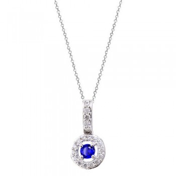 Λευκόχρυσο μενταγιόν ροζέτα Κ14 με αλυσίδα