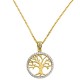 Χρυσό μενταγιόν δέντρο της ζωής Κ14 με αλυσίδα