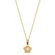 Χρυσό μενταγιόν λουλούδι Κ14 με αλυσίδα