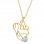 Χρυσό μενταγιόν μαμά και μωρό Κ14 με αλυσίδα