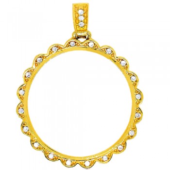 Χρυσό μενταγιόν Κ14 για λίρα