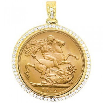 Χρυσό μενταγιόν Κ14 για λίρα