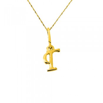 Χρυσό μενταγιόν μονόγραμμα Κ14 με αλυσίδα