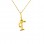 Χρυσό μενταγιόν μονόγραμμα Κ14 με αλυσίδα