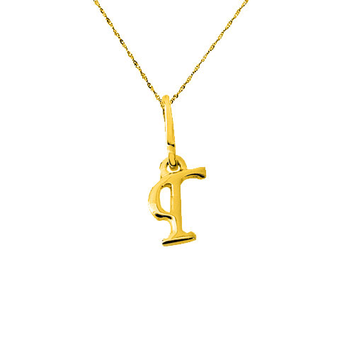 Χρυσό μενταγιόν μονόγραμμα Κ14 με αλυσίδα