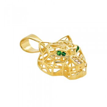 Χρυσό μενταγιόν πάνθηρας Κ14