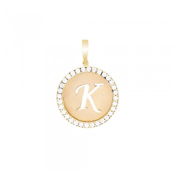 Χρυσό μενταγιόν μονόγραμμα Κ14