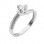 Λευκόχρυσο μονόπετρο δαχτυλίδι Κ9 με ζιργκόν