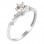 Λευκόχρυσο μονόπετρο δαχτυλίδι Κ9 με ζιργκόν