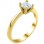 Χρυσό μονόπετρο δαχτυλίδι Κ14 με ζιργκόν