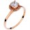 Μονόπετρο δαχτυλίδι από ροζ χρυσό Κ14 με ζιργκόν