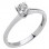 Λευκόχρυσο μονόπετρο δαχτυλίδι Κ9 με ζιργκόν