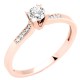 Μονόπετρο δαχτυλίδι από ροζ χρυσό Κ9 με ζιργκόν