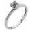 Λευκόχρυσο μονόπετρο δαχτυλίδι Κ9 με ζιργκόν