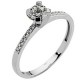 Λευκόχρυσο μονόπετρο δαχτυλίδι Κ9 με ζιργκόν