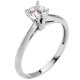 Λευκόχρυσο μονόπετρο δαχτυλίδι Κ9 με ζιργκόν