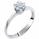 Λευκόχρυσο μονόπετρο δαχτυλίδι Κ14 με ζιργκόν