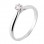 Λευκόχρυσο μονόπετρο δαχτυλίδι Κ14 με ζιργκόν
